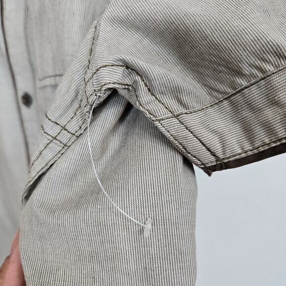 Vintage Structure NWOT Slim Fit Mens Short Sleeve Button-Up Shirt, Size XXL Y2K - Picture 2 of 11